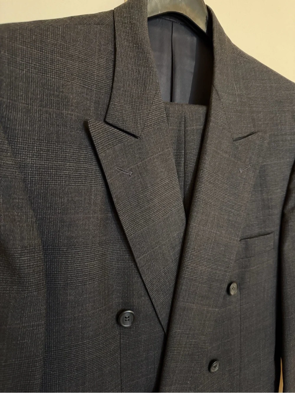Nordstrom Double-Breasted Black Suit Blazer